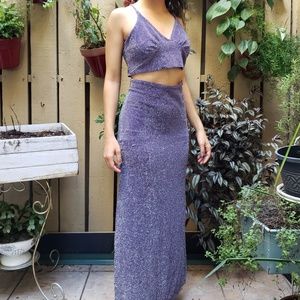Purple Skirt Set